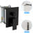 Shower System With Waterfall Spout - 12 Inch Square Rainfall Head, Handheld, Oil Rubber Bronze, , -Balanced Valve, Wall Mounted, Easy Installation, Adjustable Water Flow, Rain Spray Pattern Tub-127368475