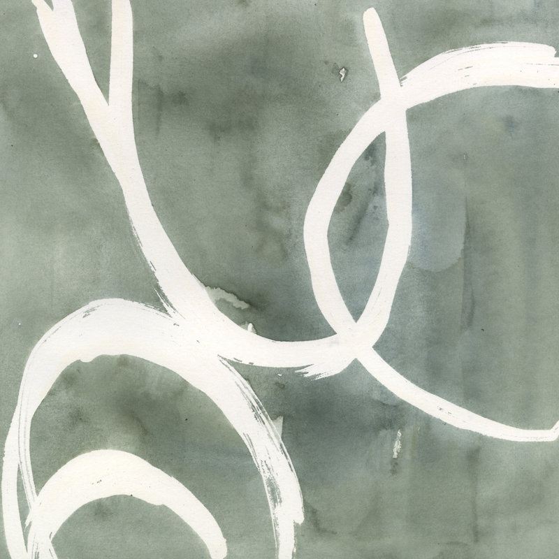 Moss Swirl II by Annie Warren - Wrapped Canvas Painting, 76cm H x 76cm W