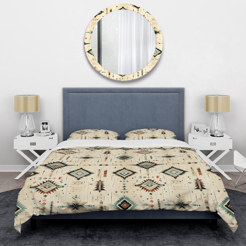 Ensemble de housse de couette en microfibre Tribal Nomad, Housse de couette pour très grand lit et 2 très