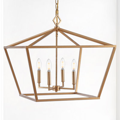 Luminaire suspendu géométrique à 4 lumières