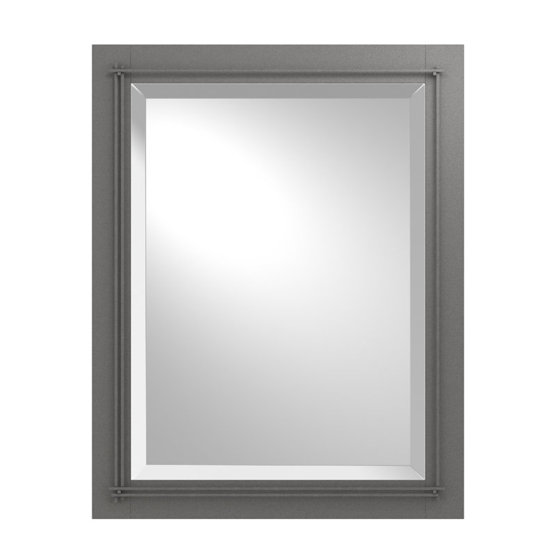 Metra Industrial Beveled Bathroom/Vanity Mirror, Natural lron, 28" H x 22" W