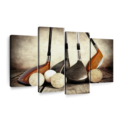 Ensemble de 4 pièces de golf sur toile
