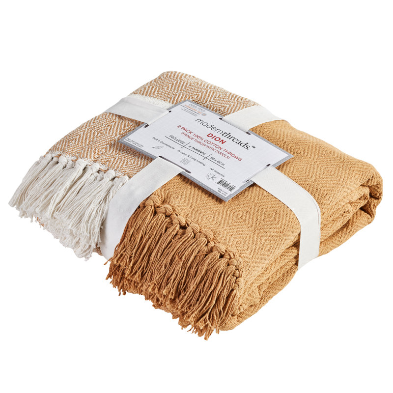 Plain Weave / Muslin Throw Blanket, Cinnamon