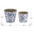 S/2 Blue and White Ceramic Planters