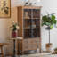 Vitrines en bois de noyer massif