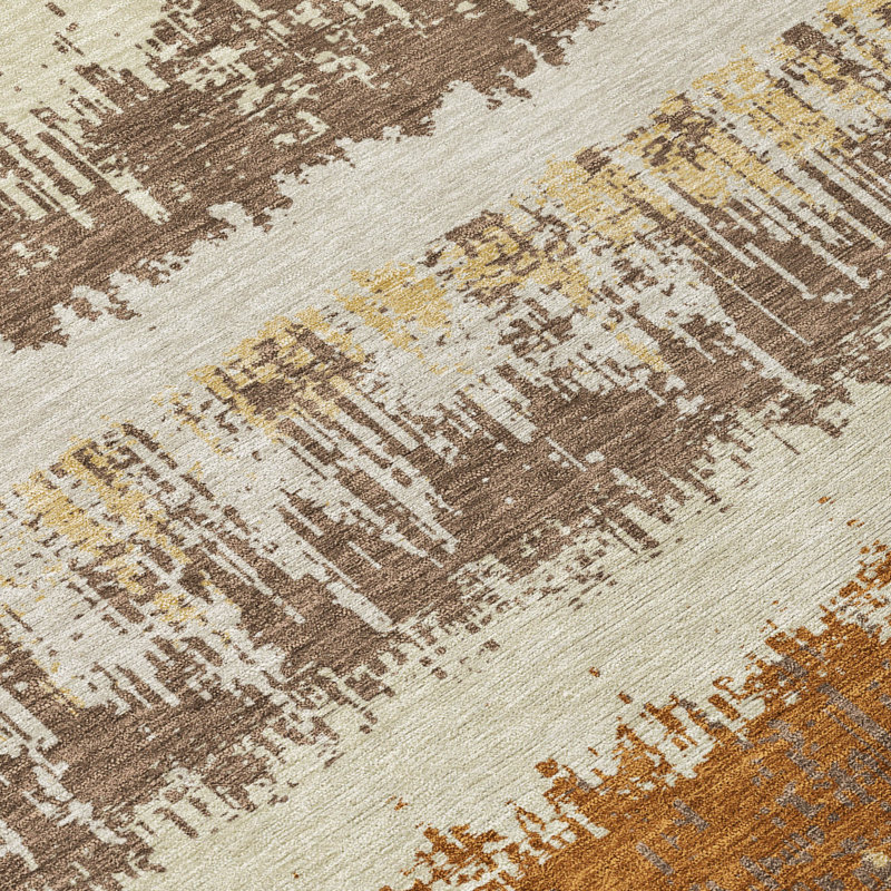 Nyelle Mocha Washable Indoor-Outdoor Rug - , 8' x 10'