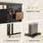 71" L-Shaped Executive Desk With Power Outlets, Modern Home Office Corner Desk with File Drawers and Pegboard-2116437611