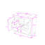 Meuble-lavabo autoportant avec lavabo, 2 tiroirs, tablette et armoire de rangement