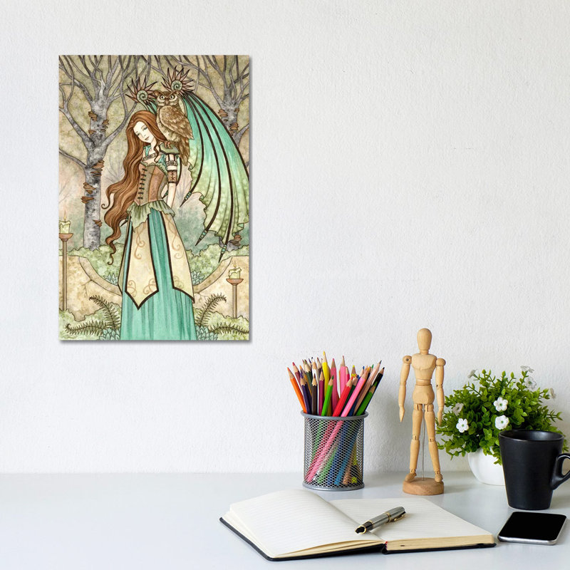 Garden Of Wisdom, 12" H x 8" W x 0.75" D, No Mat, Wrapped Canvas