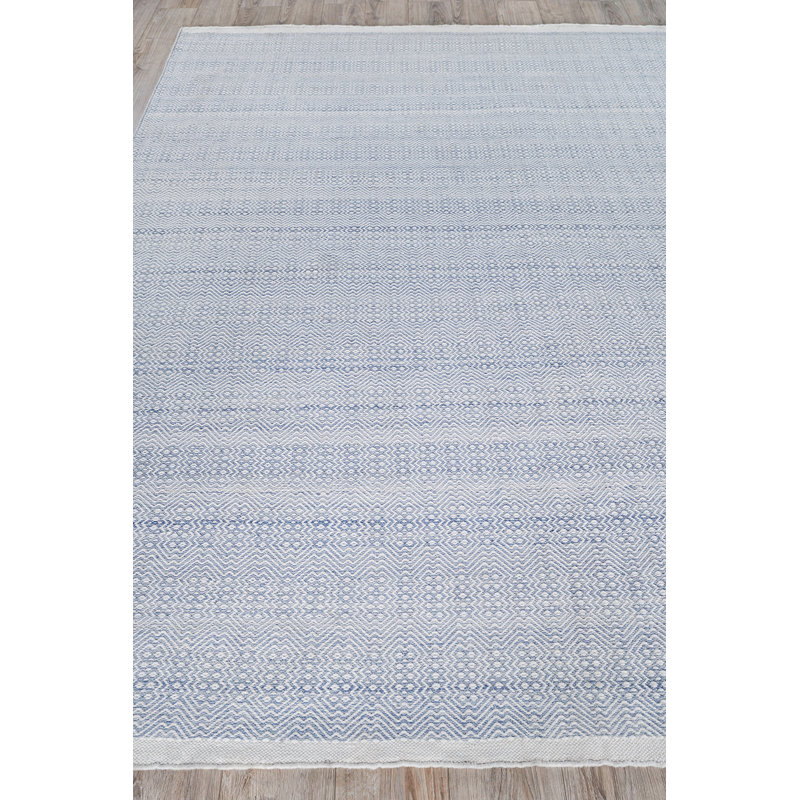 Echo Geometric Area Rug in Light Blue, Rectangle 9' x 12'
