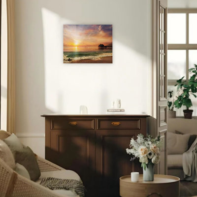 «Nature A Day's Sail Sunset», art mural sur toile sans cadre 24 po x 18 po