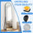 Full Length Aluminum Frame Arched Mirror-598795114