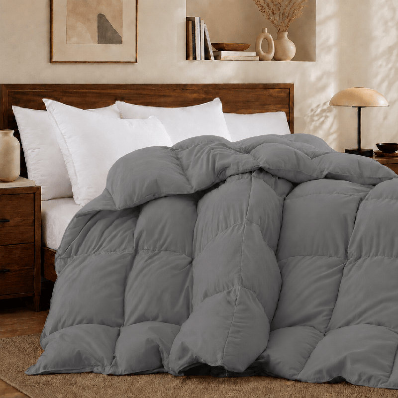  Édredon en fibre de duvet synthétique toutes saisons doux - Insert de couette douillet et moelleux avec pattes de coin pour un ajustement sûr