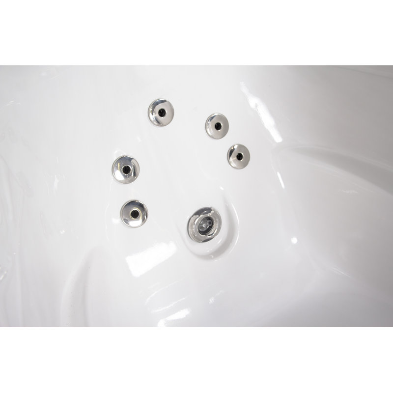 Gray Oval 2-Person Resin Plug and Play Hot Tub