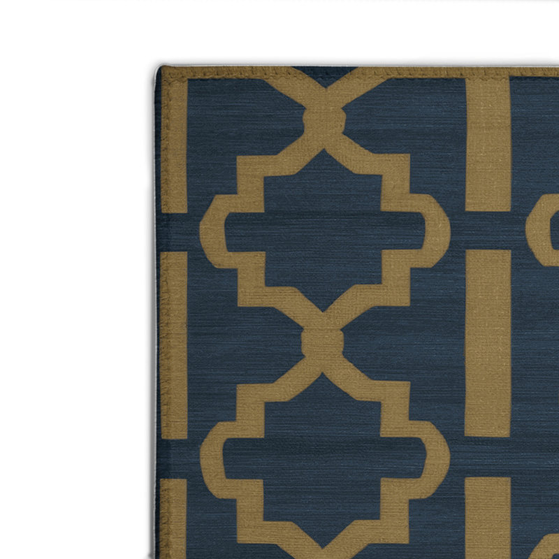 Trellis Gray Indoor and Outdoor Area Rug, Rectangle 2' x 3'
