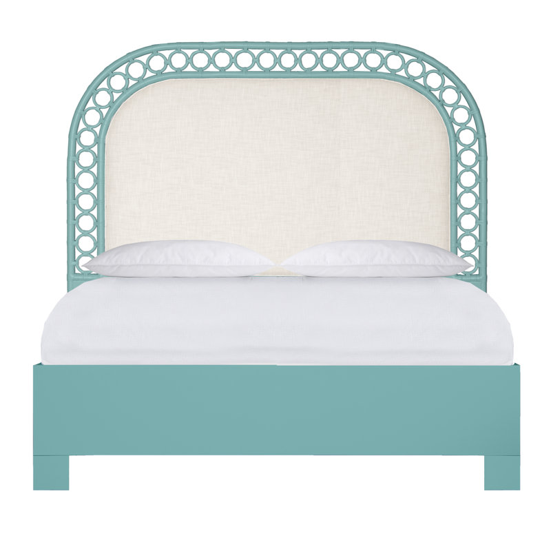 Solana Platform Bed, King, Turquoise