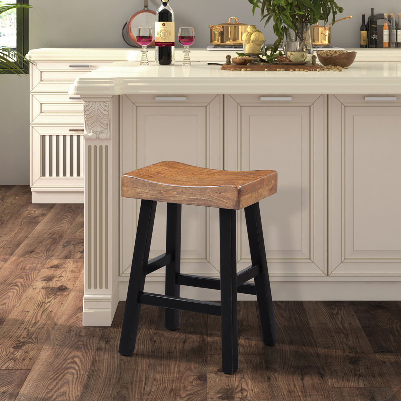 Tabourets Armantine, ensemble de 2, Brun / Noir, Tabouret de bar (siège d'une hauteur de 31 po)