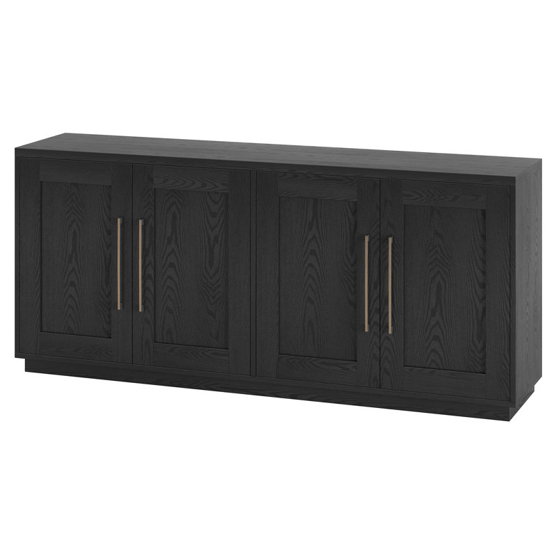 Tillman 68" Rectangular Buffet Table, Black Grain