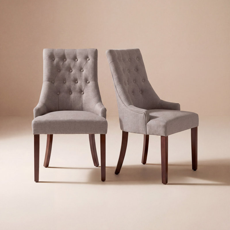 Chaise d'appoint rembourrée Amelia, Taupe