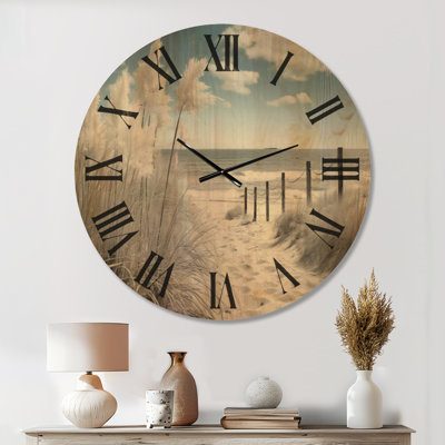 Grande horloge murale en bois