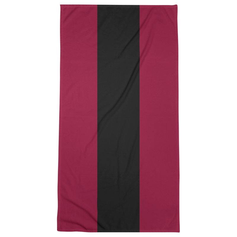 Cotton Blend Lightweight Bath Towel, Red/Black/Red