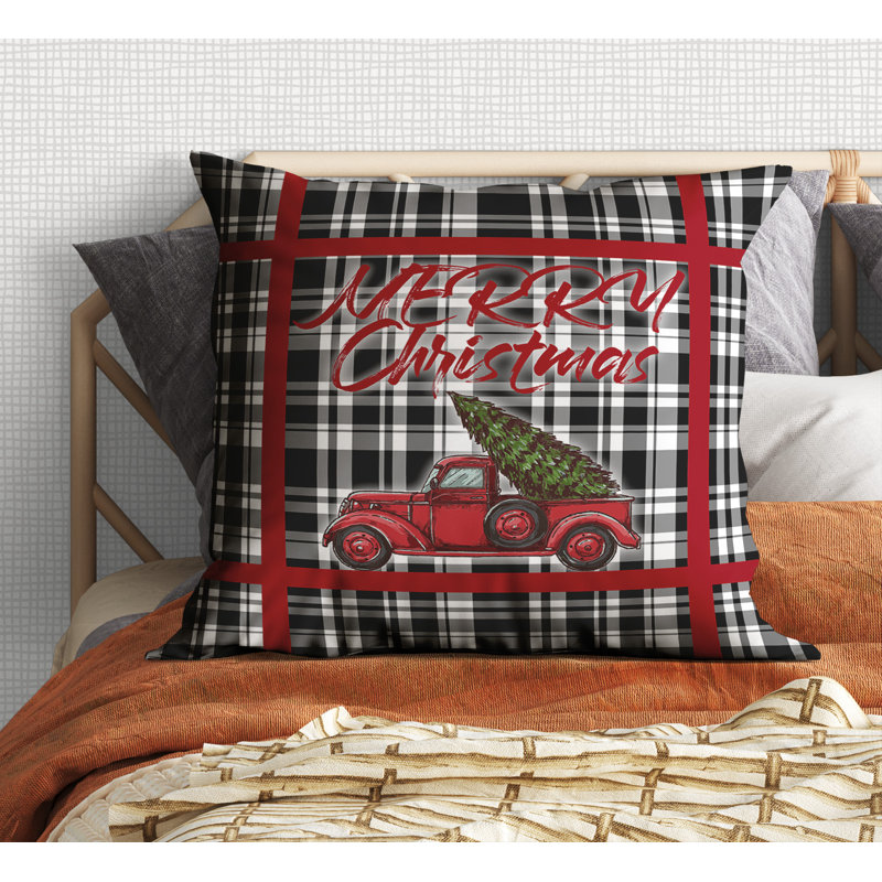 Plaid Outdoor Reversible Throw Pillow, 16" x 16"