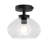 Kinsmon Plug & Play 1-Light Semi Flush Mount in Transitional and Modern Style-9 Inches Tall and 10 Inches Wide-107377569