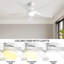 Ventilateur de plafond à DEL moderne de 52 pouces avec moteur à courant continu réversible à télécommande 3 pales à intensité variable de 5 couleurs pour la chambre à coucher