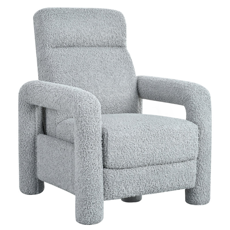 Fauteuil inclinable avec dossier réglable 31,25 pouces, Gris clair