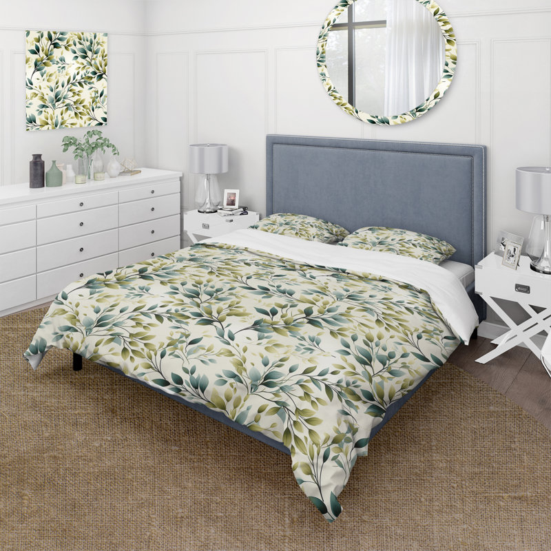 Literie maféo, Housse de couette pour grand lit et 2 taies décor