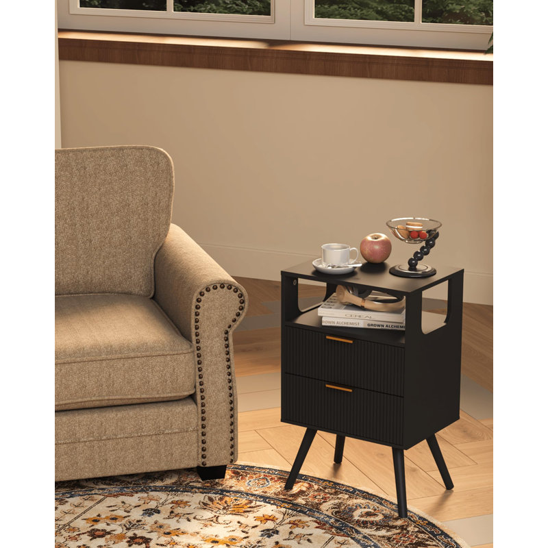 39cm W Manufactured Wood Bedside Table