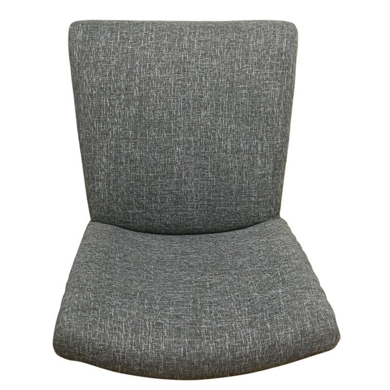 Chaise rembourrée en lin Saxis, Gris ardoise