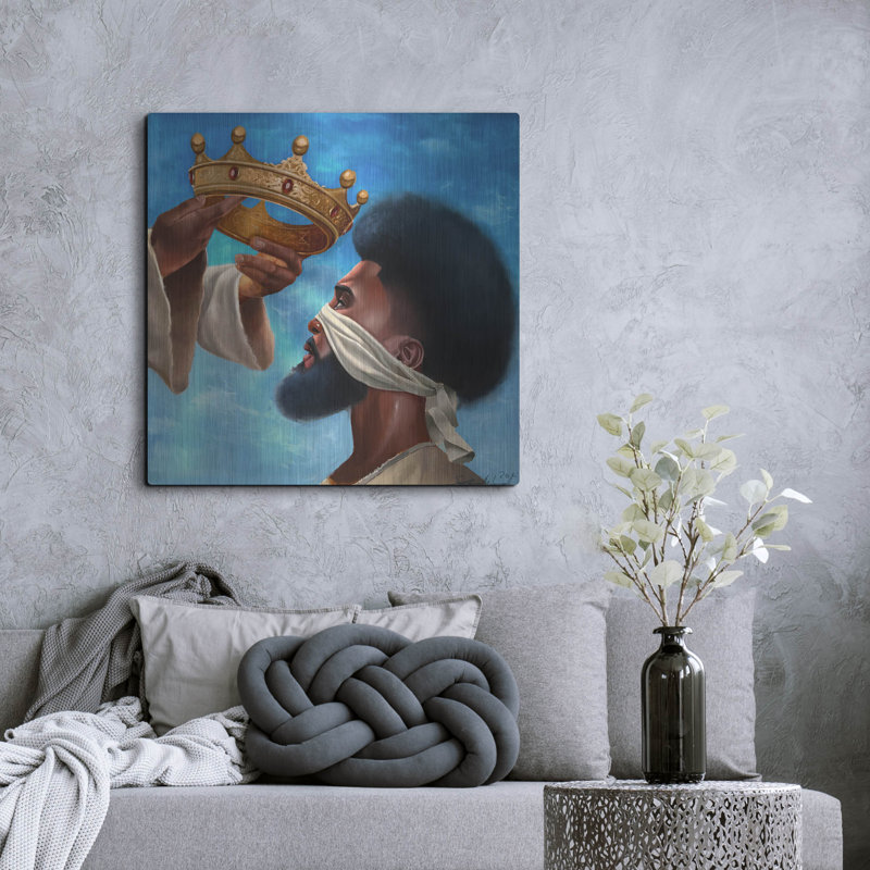 «Crown Me Lord Man» par Salaam Muhammad, art mural en métal, H 36 po x l 36 po