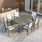 Willadeene Nantucket 71''W Rectangular Outdoor Patio Dining Table With Umbrella Hole