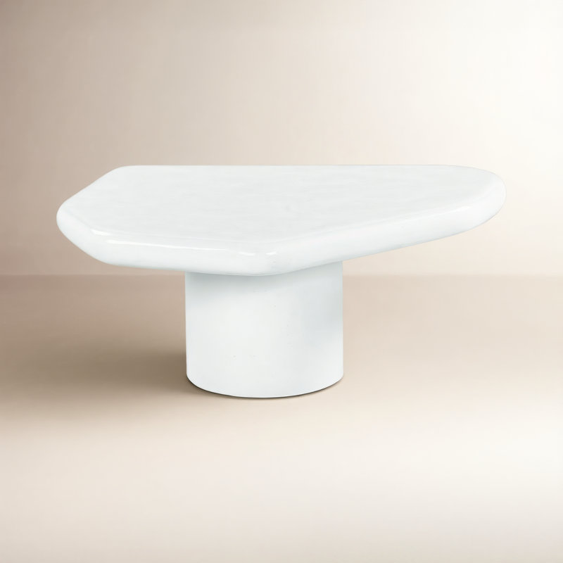 Clarendon Concrete Coffee Table, White