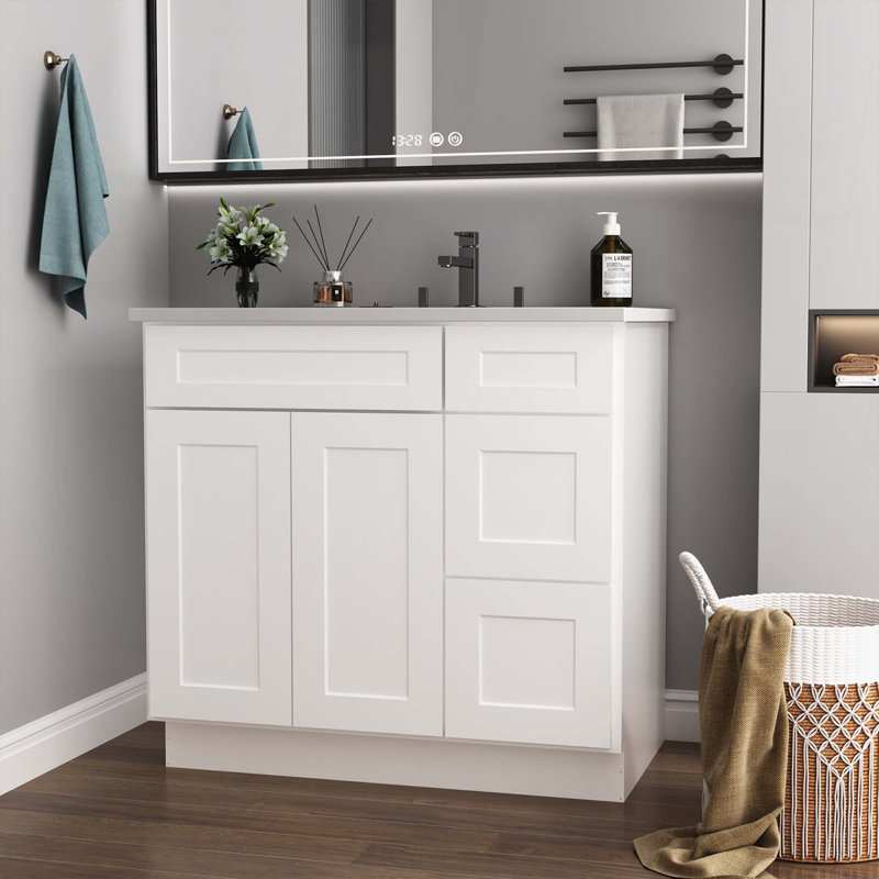 Armoire de cuisine 36 po x l 21 po x H 34,5 po, Blanc