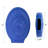 Kymya Radiant Blue Ribbed Ceramic Vase-1523837207