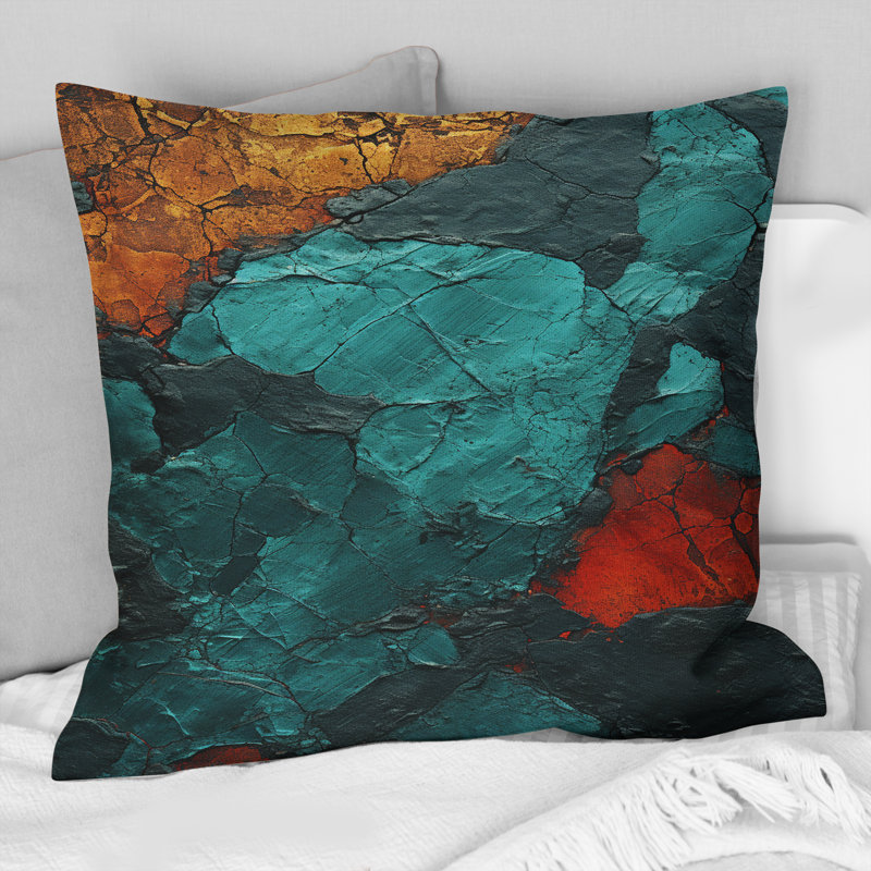 Coussin Passage Of Time In Vintage Teal - Abstract