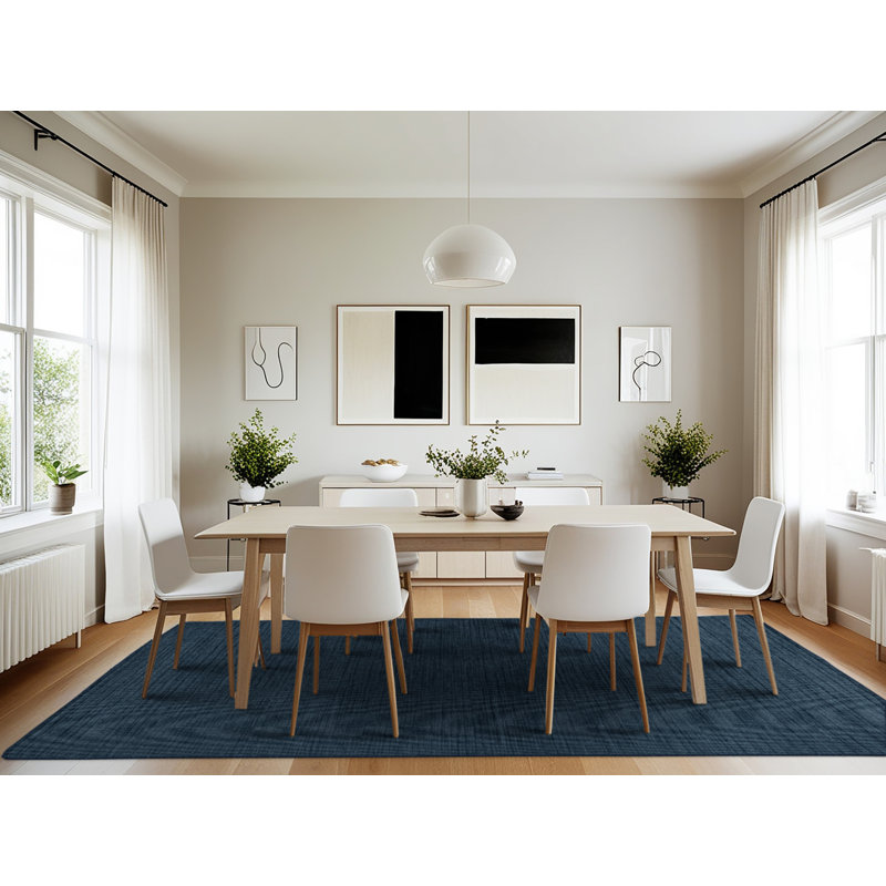 Machine Washable Solid Gray Area Rug, Rectangle 7' x 10'
