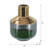 D6X8" Rounded Ceramic Accent Vase With Ombre Bronze/Silver/Green Finish