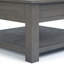 Table basse carrée rustique en bois d'acacia massif l 38 po avec 2 tiroirs et tablette ouverte Monroe-767683054