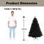 Black Alaskan Pine Christmas Tree - Full & Bushy Artificial Tree with Flame-Resistant PVC and Metal Stand-711397585