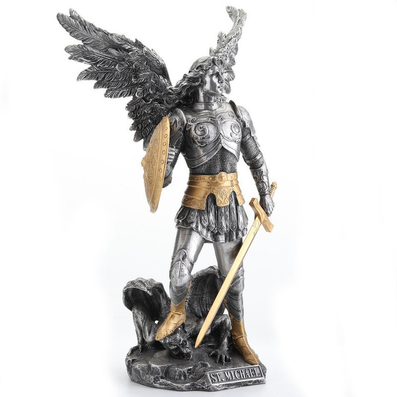 Figurine en résine de poly 12,8 po Archangel St Michael