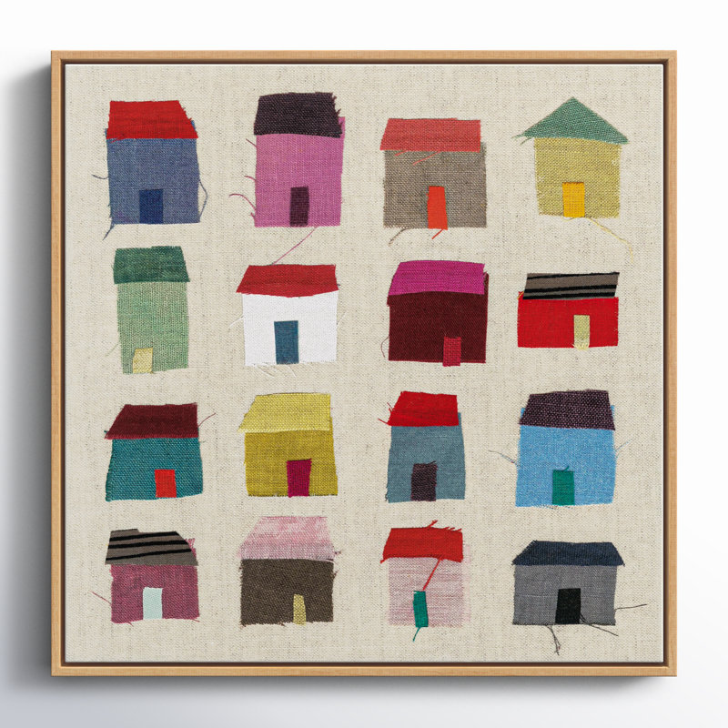 " Houses " by Jenny Frean, 22" H x 22" W  x 2" D