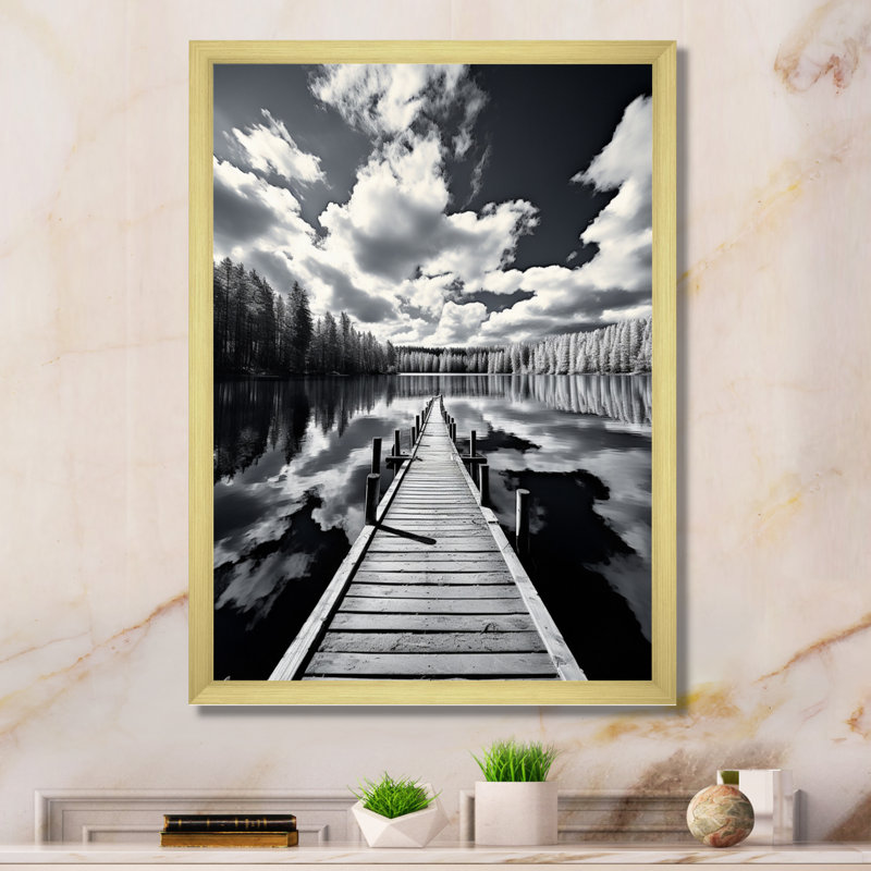 Lilijana Canada, beau paysage noir III, H 32 po x l 16 po x P 1 po, Encadrement doré