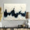 Coggeshall, vague blanche et noire, volcan rythmique IV - goutte, peinture, art mural