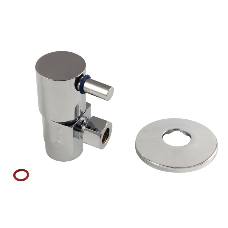 Kingston Brass 1/2-Inch FIP x 3/8-Inch OD Comp Anti-Seize Deluxe Quarter-Turn Ceramic Hardisc Cartridge Angle Stop with Flange