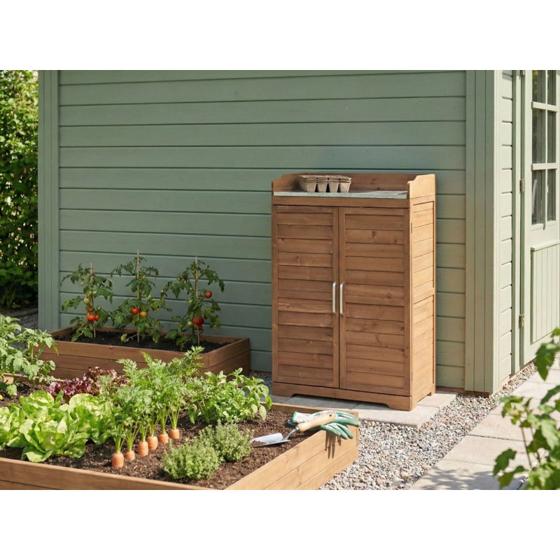 Fir Potting Bench, Brown