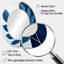 Harmony I - miroir décoratif floral ovale bleu sur métal-2109398883