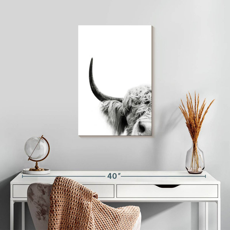 Brampt Peeking Cow II, 24" H x 16" W